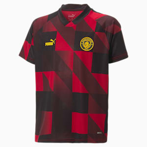 キッズ マンチェスター シティー MCFC プレマッチ 半袖 シャツ 116-152cm, Tango Red -PUMA Black