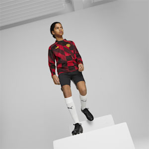 Manchester City F.C. Prematch Sweatshirt Youth, Tango Red -PUMA Black
