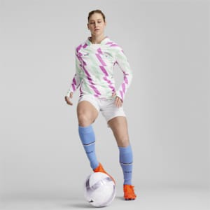 Manchester City Prematch Sweatshirt Women, PUMA White-Mist Green-Mauve Pop