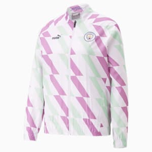 Manchester City Prematch Jacket Women, PUMA White-Mist Green-Mauve Pop