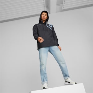 メンズ マンチェスター シティー MCFC フットボールレガシー 長袖 ジャケット, PUMA Black-Team Light Blue