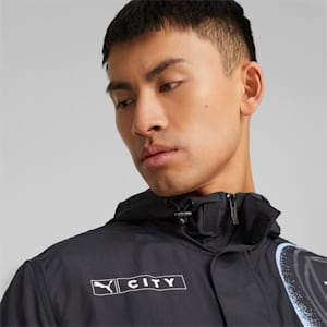 メンズ マンチェスター シティー MCFC フットボールレガシー 長袖 ジャケット, PUMA Black-Team Light Blue