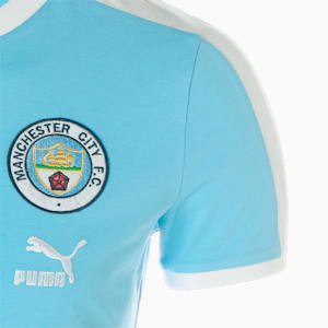 メンズ マンチェスター シティー MCFC フットボールヘリテージ 半袖 Tシャツ, Team Light Blue-PUMA White