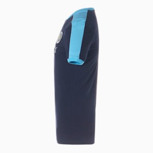 メンズ マンチェスター シティー MCFC フットボールヘリテージ 半袖 Tシャツ, PUMA Navy-Team Light Blue