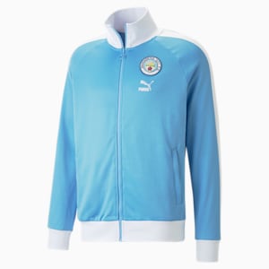 Manchester City F.C. ftblHeritage T7 Men's Track Jacket, Team Light Blue-PUMA White