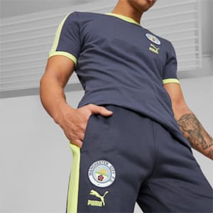 メンズ マンチェスター シティー MCFC フットボールヘリテージ T7 トラックパンツ, Parisian Night-Fresh Yellow