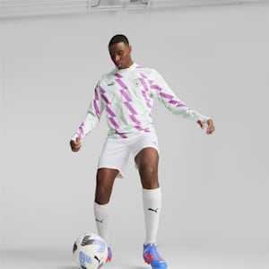 メンズ マンチェスター シティー MCFC プレマッチ 長袖 シャツ, PUMA White-Mist Green-Mauve Pop