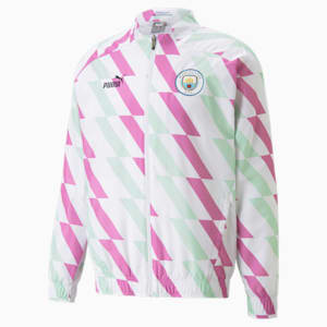 メンズ マンチェスター シティー MCFC プレマッチ ジャケット, PUMA White-Mist Green-Mauve Pop