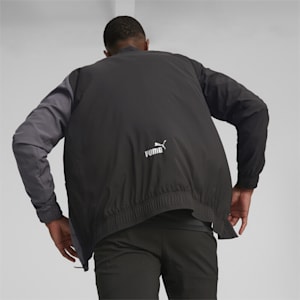Olympique de Marseille Prematch Jacket Men, PUMA Black-Strong Gray-PUMA Silver