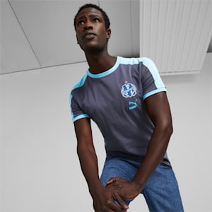 Olympique de Marseille ftblHeritage T7 Tee Men, Parisian Night-Bleu Azur-French Night - Bleu Azur