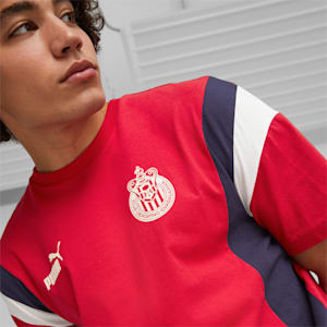 C.D. Guadalajara ftblArchive Men's Tee, Tango Red -PUMA Navy