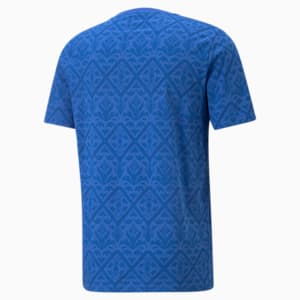 T-shirt de soccer FIGC Graphic Winner, homme, Bleu puissance d'équipe-Bleu lapis