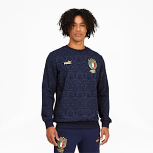 FIGC Graphic Winner Men's Soccer Sweatshirt, Spellbound-Peacoat