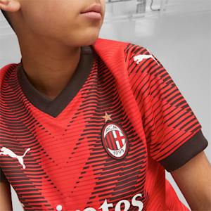 AC Milan 23/24 Big Kids' Replica Home Jersey, For All Time Red-PUMA Black, extralarge
