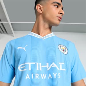 Manchester City 23/24 Home Authentic Men's Football Jersey, Team Light Blue-PUMA White, extralarge-IND