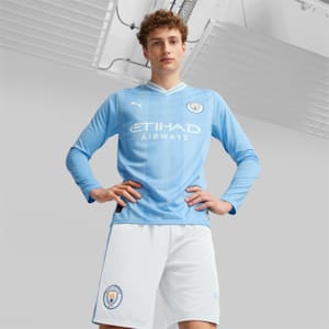 メンズ マンチェスター シティFC 2023-24 ホーム レプリカ ユニフォーム 長袖, Team Light Blue-PUMA White