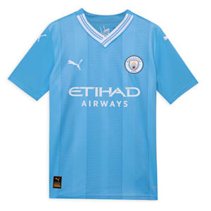 Manchester City 23/24 Youth Home Jersey, Team Light Blue-PUMA White, extralarge-IND
