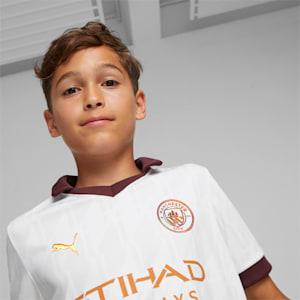 Manchester City 23/24 Youth Football Away Jersey, PUMA White-Aubergine, extralarge-IND