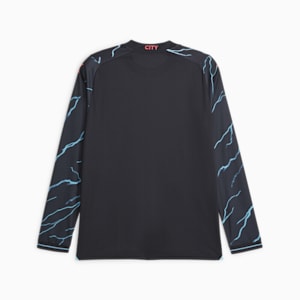 Manchester City Football 23/24 Long Sleeve Third Jersey, Dark Navy-Hero Blue, extralarge-GBR