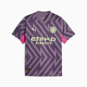 Manchester City Short Sleeve Goalkeeper Jersey Youth, Purple Charcoal-Ravish