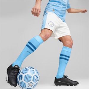Manchester City Football Shorts, PUMA White-Team Light Blue