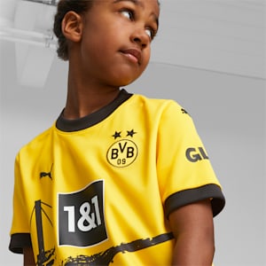 Borussia Dortmund 23/24 Youth Football Home Jersey, Cyber Yellow-PUMA Black, extralarge-IND