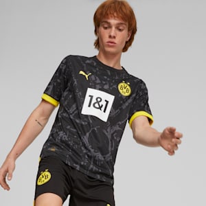 Camiseta visitante del Borussia Dortmund 23/24 para hombre, PUMA Black-Cyber Yellow, extralarge