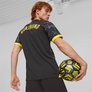 Borussia Dortmund 23/24 Men's Football Away Jersey, PUMA Black-Cyber Yellow, extralarge-IND