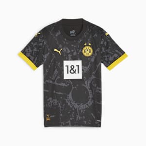 Camiseta visitante del Borussia Dortmund 23/24 Big Kids', PUMA Black-Cyber Yellow, extralarge