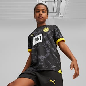 Borussia Dortmund 23/24 Youth Football Away Jersey, PUMA Black-Cyber Yellow, extralarge-IND