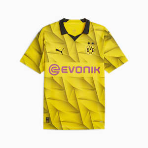 Borussia Dortmund 23/24 Men's Third Jersey, Cyber Yellow-PUMA Black, extralarge