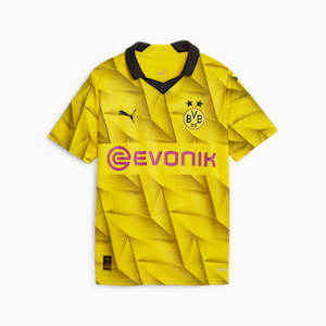 Borussia Dortmund 23/24 Youth Football Third Jersey, Cyber Yellow-PUMA Black, extralarge-IND