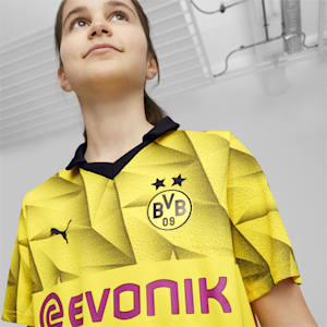 Borussia Dortmund 23/24 Youth Football Third Jersey, Cyber Yellow-PUMA Black, extralarge-IND
