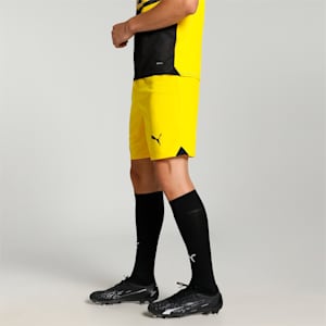 Borussia Dortmund Men's Football Shorts, Cyber Yellow-PUMA Black, extralarge-IND