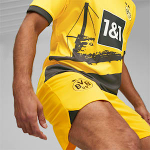 Short de fútbol Borussia Dortmund, Cyber Yellow-PUMA Black, extralarge