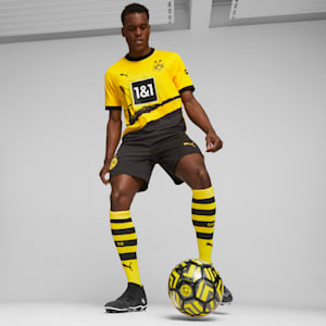 Borussia Dortmund Football Shorts, PUMA Black-Cyber Yellow, extralarge-GBR