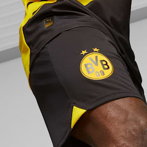 Borussia Dortmund Men's Soccer Shorts, PUMA Black-Cyber Yellow, extralarge