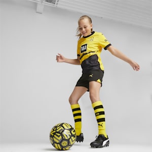 Borussia Dortmund Youth Football Shorts, PUMA Black-Cyber Yellow, extralarge-GBR