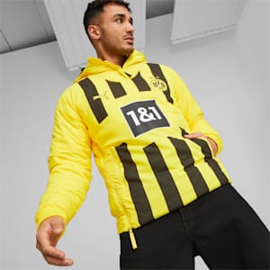 Borussia Dortmund Men's Half-Zip Reversible Jacket, PUMA Black-Cyber Yellow