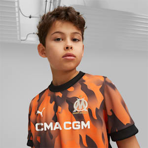 Olympique de Marseille 23/24 Third Jersey Youth, Flat Dark Gray-PUMA Black-Rickie Orange, extralarge-GBR