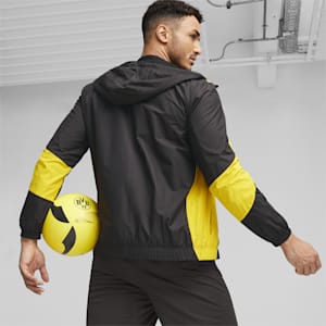 メンズ ドルトムント 2023-24 プレマッチ ウーブンジャケット, PUMA Black-Cyber Yellow