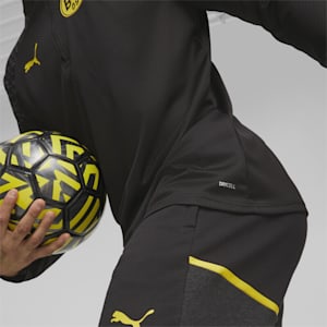Borussia Dortmund Soccer Men's Quarter-Zip Training Top, PUMA Black-Cyber Yellow, extralarge