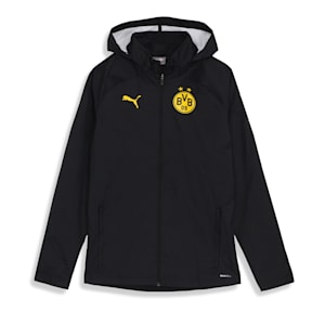 メンズ ドルトムント トレーニング オールウェザー ジャケット, PUMA Black-Cyber Yellow, extralarge-JPN