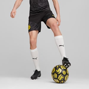 Short para entrenar de fútbol Borussia Dortmund, PUMA Black-Cyber Yellow, extralarge