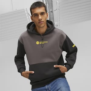 Borussia Dortmund Men's FtblCulture Hoodie, Shadow Gray-PUMA Black, extralarge-IND