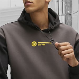 Borussia Dortmund Men's FtblCulture Hoodie, Shadow Gray-PUMA Black, extralarge-IND