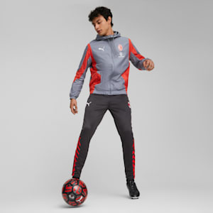AC Milan Men's Prematch Jacket, Gray Tile-For All Time Red, extralarge
