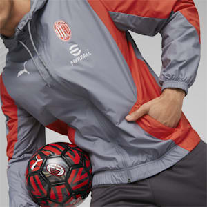 Veste d’avant-match AC Milan Homme, Gray Tile-For All Time Red, extralarge