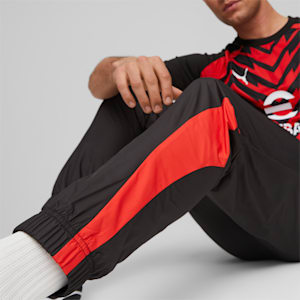 メンズ ACミラン 2023-24 プレマッチ ウーブンパンツ, PUMA Black-For All Time Red, extralarge-JPN