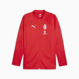 AC Milan Men's Soccer Training Jacket, Garfield Puma Blaze of Glory Olive, extralarge
